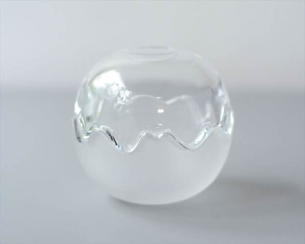 デンマーク製 Holmegaard 卵型 ガラスの容器 8.5径 ホルムガード 小物