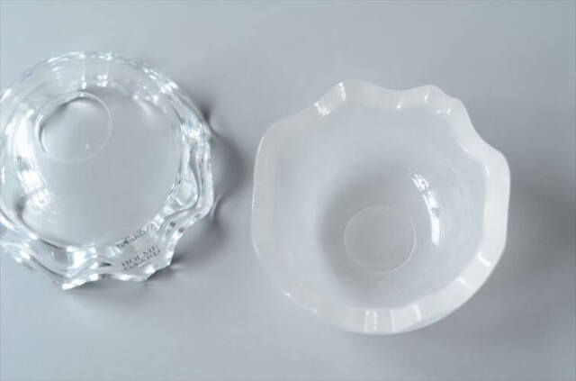 デンマーク製 Holmegaard 卵型 ガラスの容器 8.5径 ホルムガード 小物入れ トレイ キャンドルホルダー MICHAEL BANG 北欧 _250305