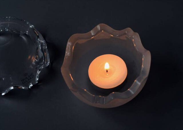 デンマーク製 Holmegaard 卵型 ガラスの容器 8.5径 ホルムガード 小物入れ トレイ キャンドルホルダー MICHAEL BANG 北欧 _250305