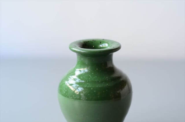 西ドイツ　ファットラバ　ダークグリーン ビンテージ花瓶　ミッドセンチュリー 東ドイツ製 ヴィンテージ T?pferhof Keramik 花瓶 花器 ファット