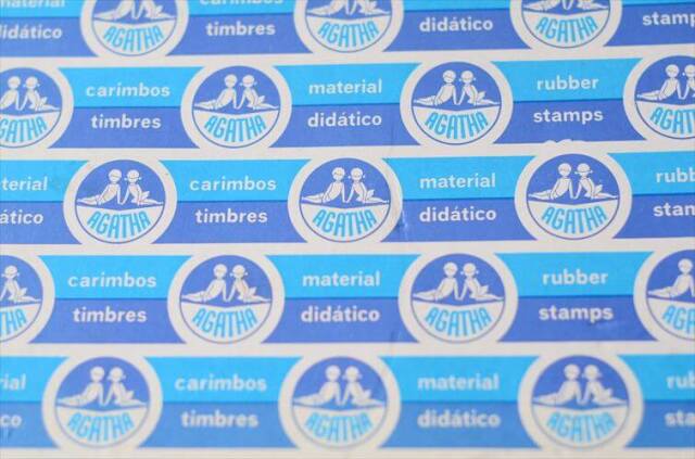 デッドストック ポルトガル AGATHA社製 かわいい動物や虫の教材スタンプ 10個セット ハンコ ヴィンテージ アンティーク