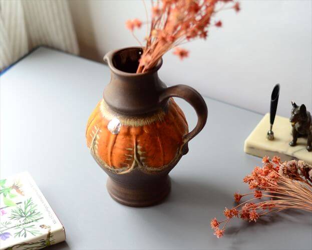 ドイツ製 ヴィンテージ Uebelacker Keramik Fat Lava Vase 花瓶 花器