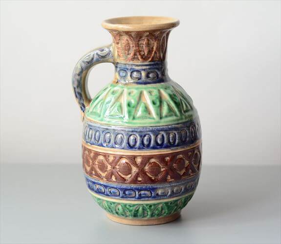 ドイツ製 ヴィンテージ Bay Keramik Vase 花瓶 花器 ファットラバー ミッドセンチュリー フラワーベース アンティーク_250424