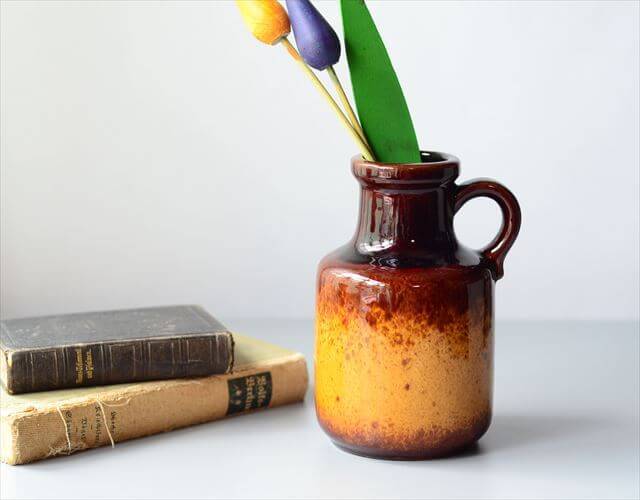 ドイツ製 ヴィンテージ Scheurich Fat Lava Vase 花瓶 花器 ファットラバー ミッドセンチュリー期 フラワーベース アンティーク_250501