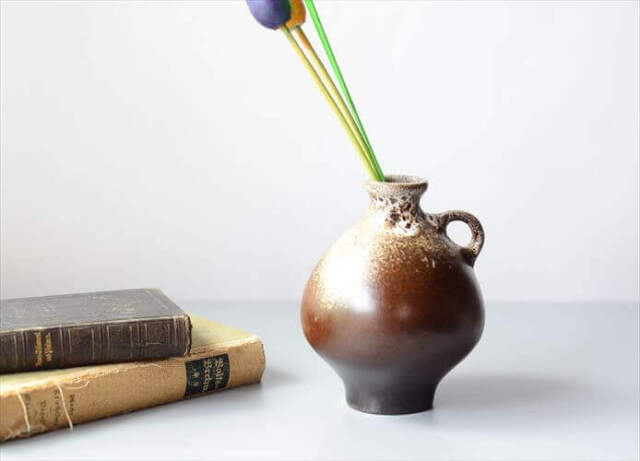 ドイツ製 ヴィンテージ Ruscha Fat Lava Vase 花瓶 花器 ファットラバー ミッドセンチュリー期 フラワーベース アンティーク_250501