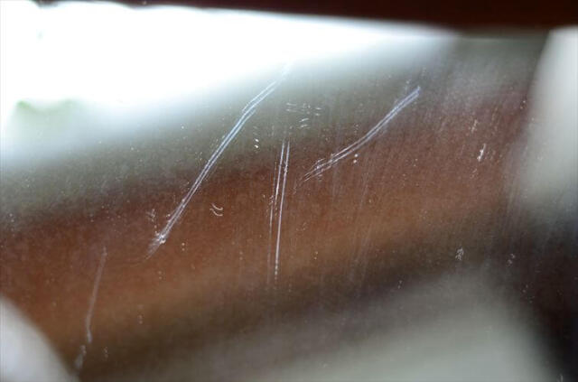 デンマーク製 1960年代 チーク ウォールミラー 53x31cm 棚付き