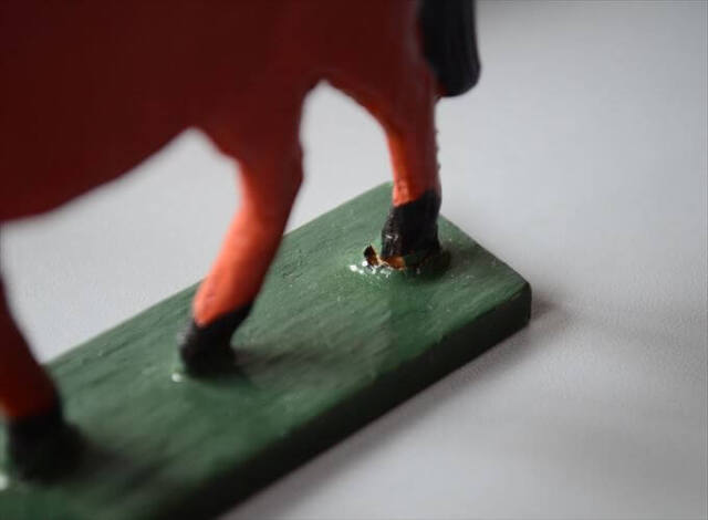 ドイツ エルツ山地製 かわいい木製の動物オブジェ 馬 豚 人 置物 アートピース フィギュア ヴィンテージ_250523