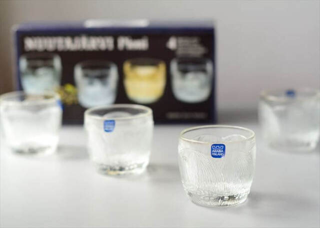 フィンランド製 ARABIA Pioni ショットグラス 30ml NUUTAJARVI アラビア ヌータヤルヴィ ピオニ ガラス 北欧 アンティーク