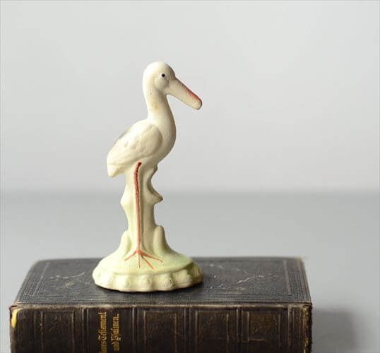 水鳥　陶器　オブジェ　置物　インテリア　工芸品　美術品　古物　古美術 人物像 置物 陶器製 中国美術 オブジェ 枕 彫刻 民芸 工芸品
