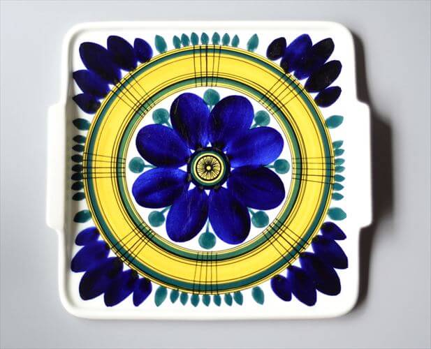 1960年代 Arabia SAG スクエアトレー 24x22cm アラビア Svea Granlund フィンランド 北欧 ヴィンテージ アンティーク