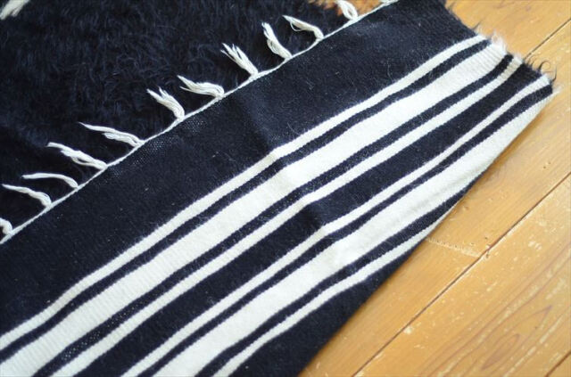 トルコ東部 Siirt シールトラグ オールドキリム 180x98cm モヘア アウトドア キャンプラグとしても 絨毯 カーペット ウール