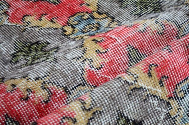 トルコ Isparta産 オールドキリム ラグ 200x88cm リビング アウトドア キャンプラグとしても 絨毯 カーペット ウール