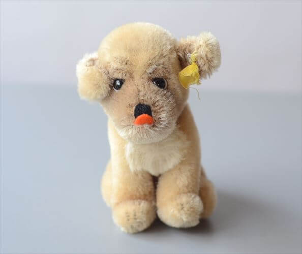 1960-81年代 ドイツ製 Steiff お座りイヌ Mopsy ぬいぐるみ シュタイフ