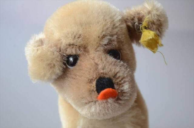 1960-81年代 ドイツ製 Steiff お座りイヌ Mopsy ぬいぐるみ シュタイフ