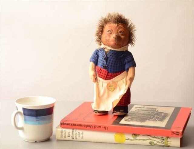1952-99年代 ドイツ製 Steiff ハリネズミ Micki ぬいぐるみ シュタイフ ドール フィギュア アンティーク ヴィンテージ_250606
