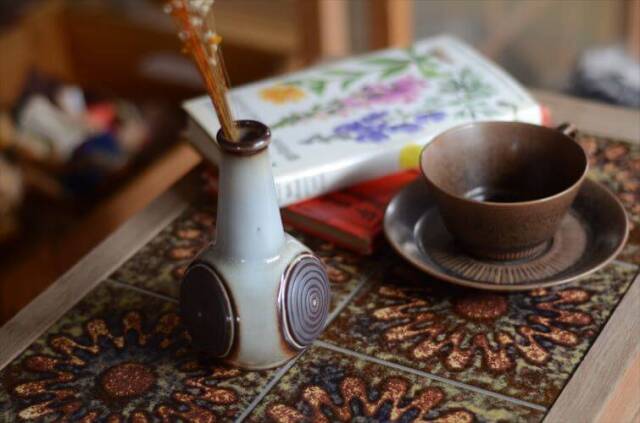 デンマーク製 SOHOLM 花瓶 Einar Johansen ホワイト 北欧雑貨 花器 スーホルム 一輪挿し フラワーベース アンティーク_250610