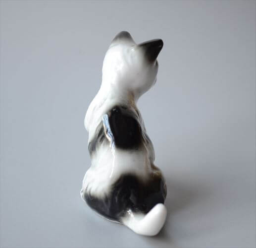 ネコ陶器オブジェ置物インテリア工芸品美術品A2772