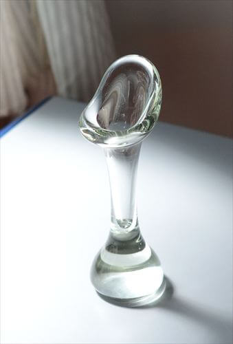 フィンランド製 Humppila ガラスベース 花瓶 17cm高 Mikko Helander