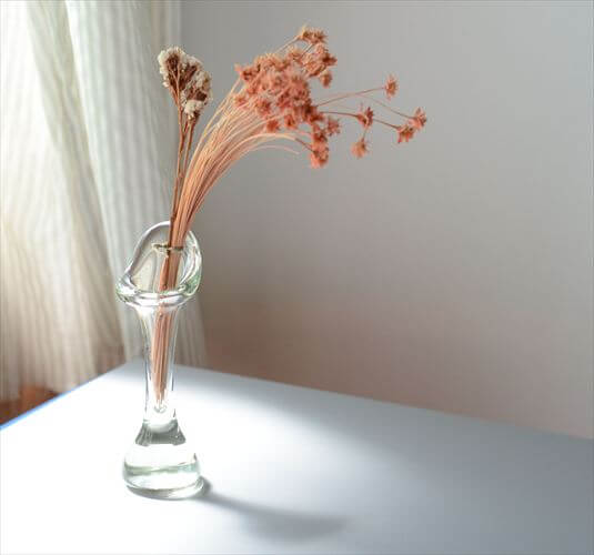 フィンランド製 Humppila ガラスベース 花瓶 17cm高 Mikko Helander