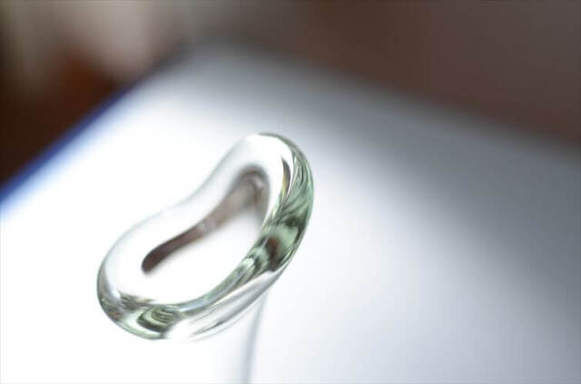 フィンランド製 Humppila ガラスベース 花瓶 17cm高 Mikko Helander クリア 花器 フンピラ 北欧 ヴィンテージ アンティーク