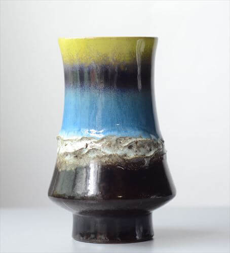 東ドイツ製 ヴィンテージ Strehla Fat Lava Vase 陶器の花瓶 花器 一輪挿し ミッドセンチュリー期 フラワーベース アンティーク