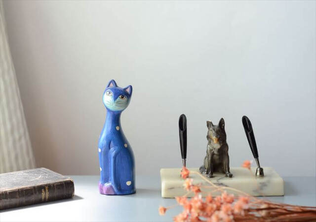 よ*ず様 １９３０年フランスアンティーク猫モチーフ　猫オブジェ　アスティエ　猫 猫のオブジェ フランスアンティーク | mamantique