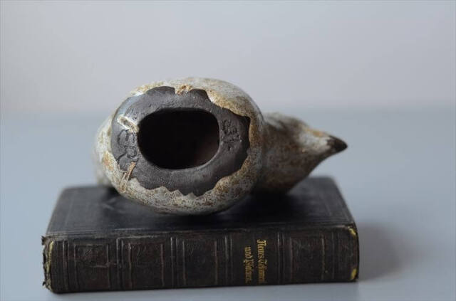 デンマークから アオカケスのようなかわいい陶器の鳥 北欧 オブジェ