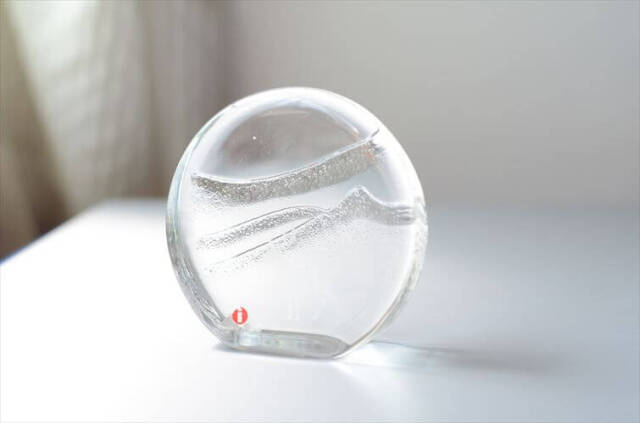 フィンランド製 iittala 雪山とトナカイ ガラス オブジェ イッタラ