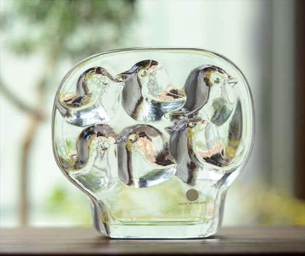 フィンランド製 iittala Lintupuu 小鳥の木 ガラス オブジェ
