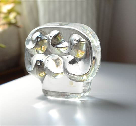 フィンランド製 iittala Lintupuu 小鳥の木 ガラス オブジェ