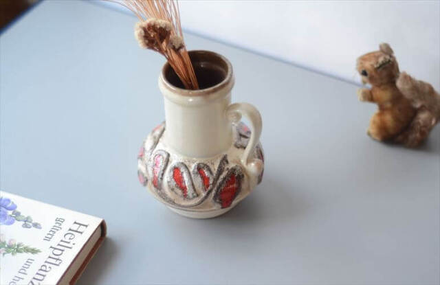 東ドイツ製 ヴィンテージ Strehla Fat Lava Vase 陶器の花瓶 花器