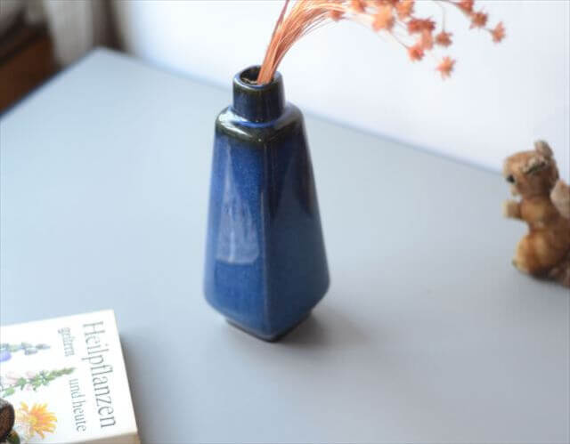 スウェーデン製 Gustavsberg Lagun ブルーの花瓶 Sven Jonson