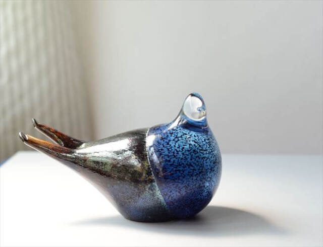 フィンランド製 Art Glass Team ガラスの鳥 オブジェ フィギュア Toikka Birdsを彷彿 北欧 ヴィンテージ アンティーク