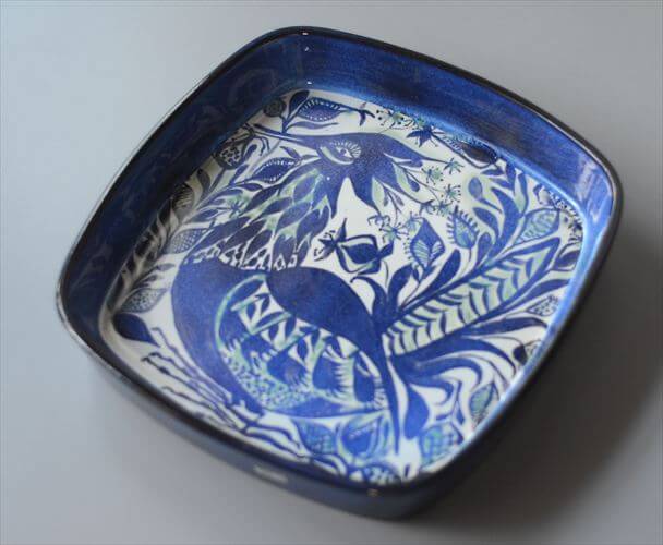 デンマーク製 Royal Copenhagen Tenera 鳥の絵付けプレート 22cm Marianne Johnson 143/2884 北欧 ヴィンテージ