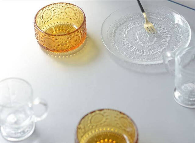 フィンランド製 Riihimaen Lasi Grapponia ミニボウル 9cm ブラウン ポット リーヒマエンラシ Nanny still グラッポニア 北欧