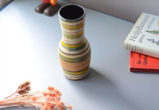 西ドイツ製 Dumler&Breiden マルチカラー 陶器の花瓶 花器