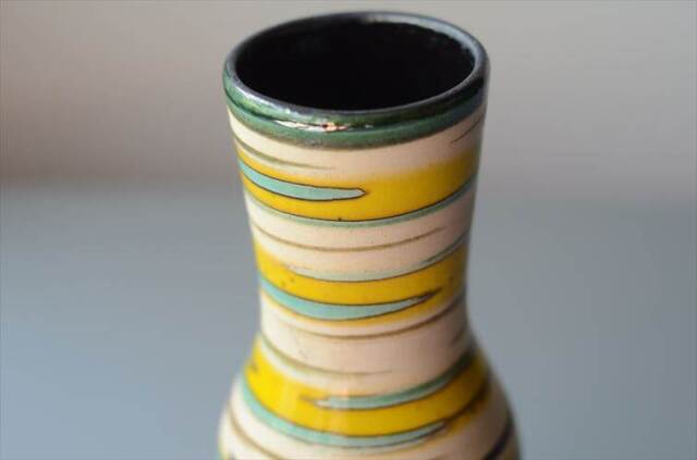 西ドイツ製 Dumler&Breiden マルチカラー 陶器の花瓶 花器 一輪挿し ミッドセンチュリー期 フラワーベース ヴィンテージ