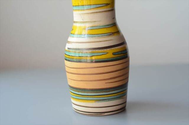 西ドイツ製 Dumler&Breiden マルチカラー 陶器の花瓶 花器 一輪挿し ミッドセンチュリー期 フラワーベース ヴィンテージ