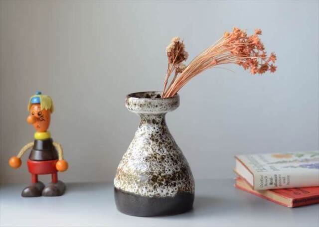 ドイツ製 Fat Lava Vase 陶器の花瓶 ファットラバー 花器 一輪挿し