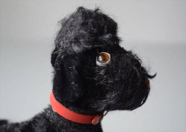 1953-1974年 ドイツ製 Steiff 犬 pudel snobby 黒プードル ぬいぐるみ