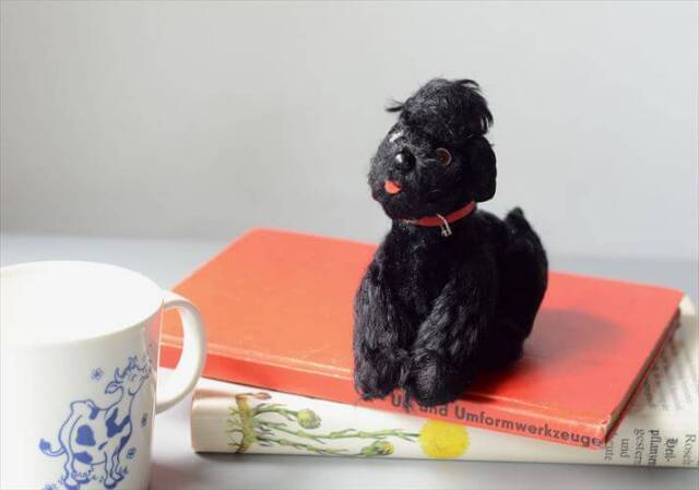 1953-1974年 ドイツ製 Steiff 犬 pudel snobby 黒プードル