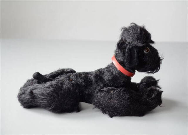 1953-1974年 ドイツ製 Steiff 犬 pudel snobby 黒プードル ぬいぐるみ