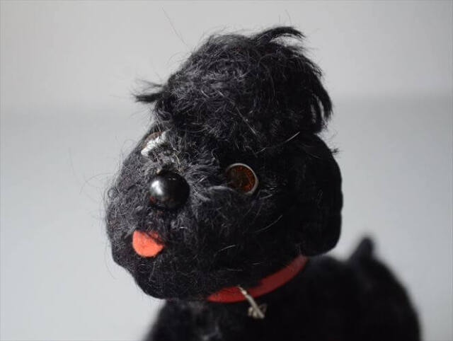 1953-1974年 ドイツ製 Steiff 犬 pudel snobby 黒プードル ぬいぐるみ