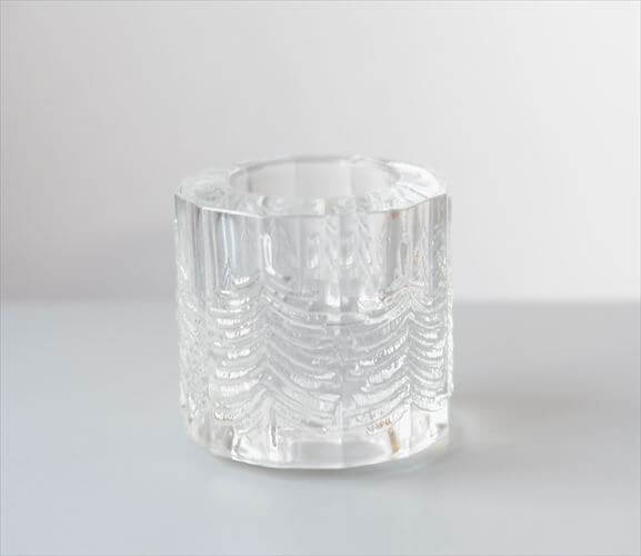 iittala イッタラ Kuusi キャンドルホルダー L もみの木モチーフ クーシ Jorma Vennola ガラス フィンランド アンティーク_251027