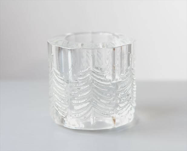 iittala イッタラ Kuusi キャンドルホルダー L もみの木モチーフ クーシ Jorma Vennola ガラス フィンランド アンティーク_251027