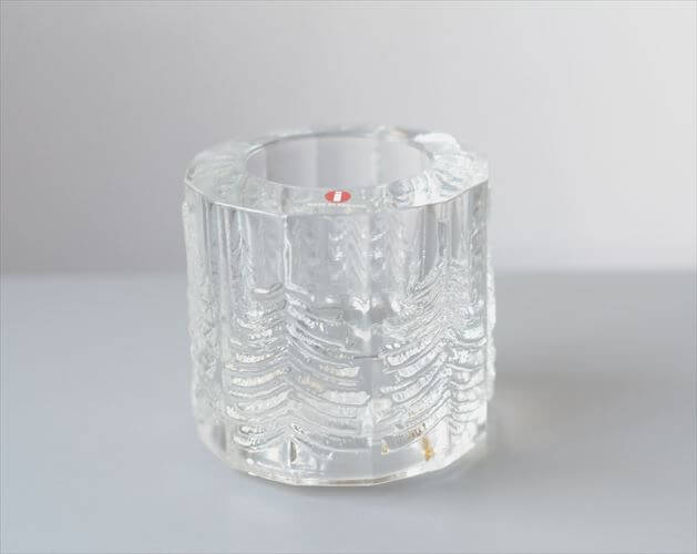 iittala イッタラ Kuusi キャンドルホルダー L もみの木モチーフ クーシ Jorma Vennola ガラス フィンランド アンティーク_251027