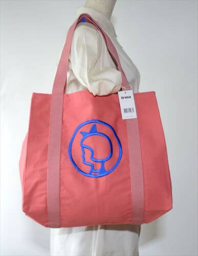 デッドストック 未使用品 デンマーク Irma キャンバス トートバッグ ピンクｘブルー エコバッグ イヤマちゃん 北欧