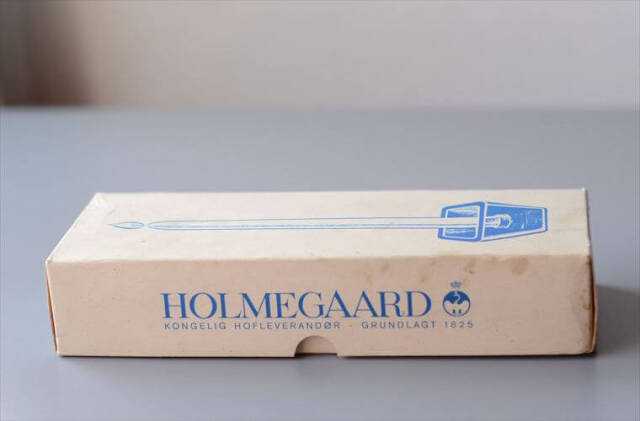 デンマーク製 Holmegaard キャンドルスティック 3個セット 箱付き ホルムガード ホルダー 北欧 ガラス 燭台 アンティーク