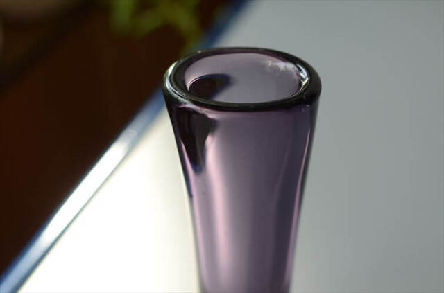 フィンランド製 iittala Loyto ガラスベース Erkki Vesanto イッタラ 花瓶 ライラック 北欧グラス ヴィンテージ アンティーク