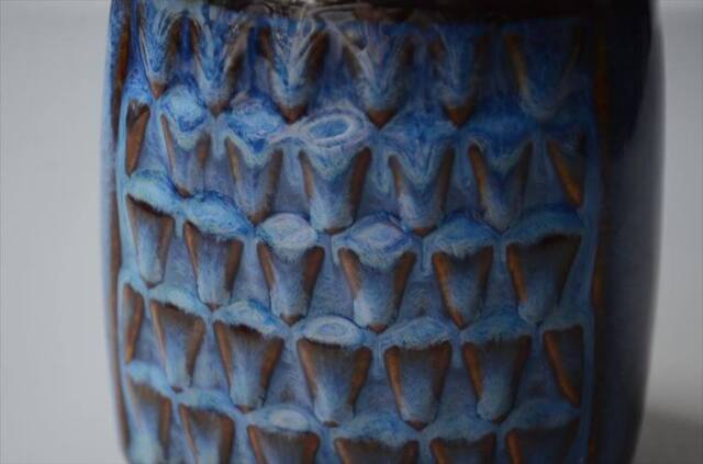 デンマーク製 SOHOLM 花瓶 Einar Johansen ネイビー 北欧 花器 スーホルム 一輪挿し フラワーベース アンティーク_251112